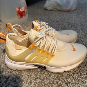 Nike Cream and Orange Lace-Up Sneakers